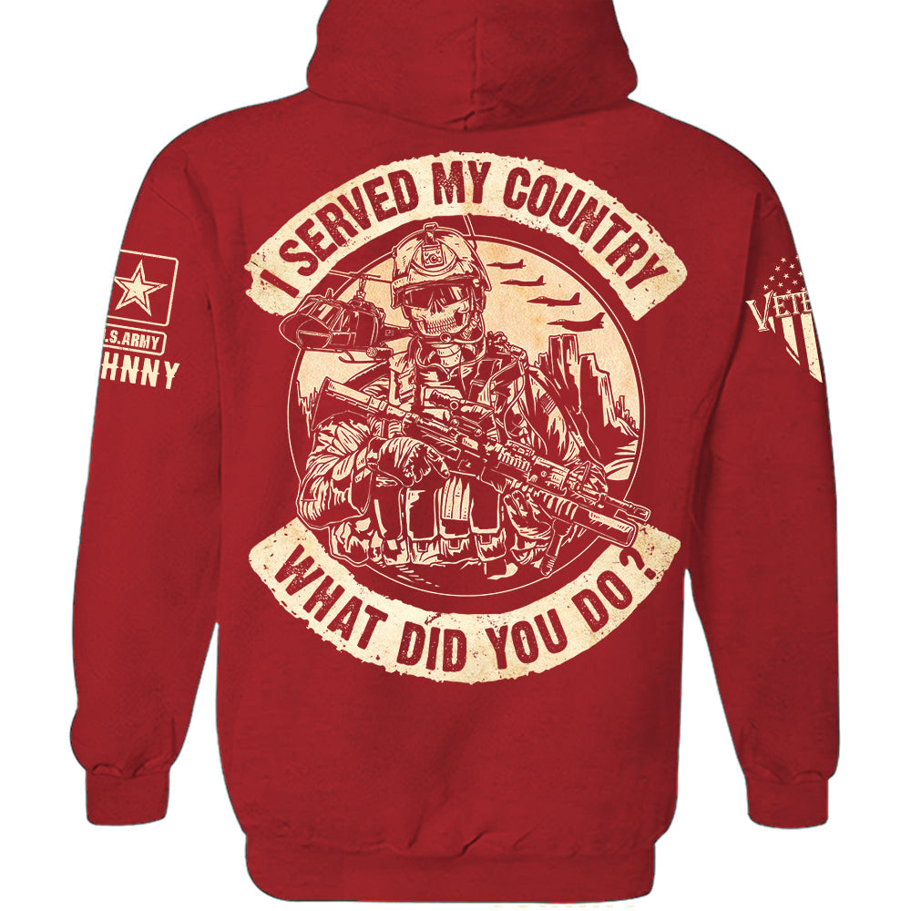 I Served My Country What Did You Do Personalized Shirt For Veteran H2511