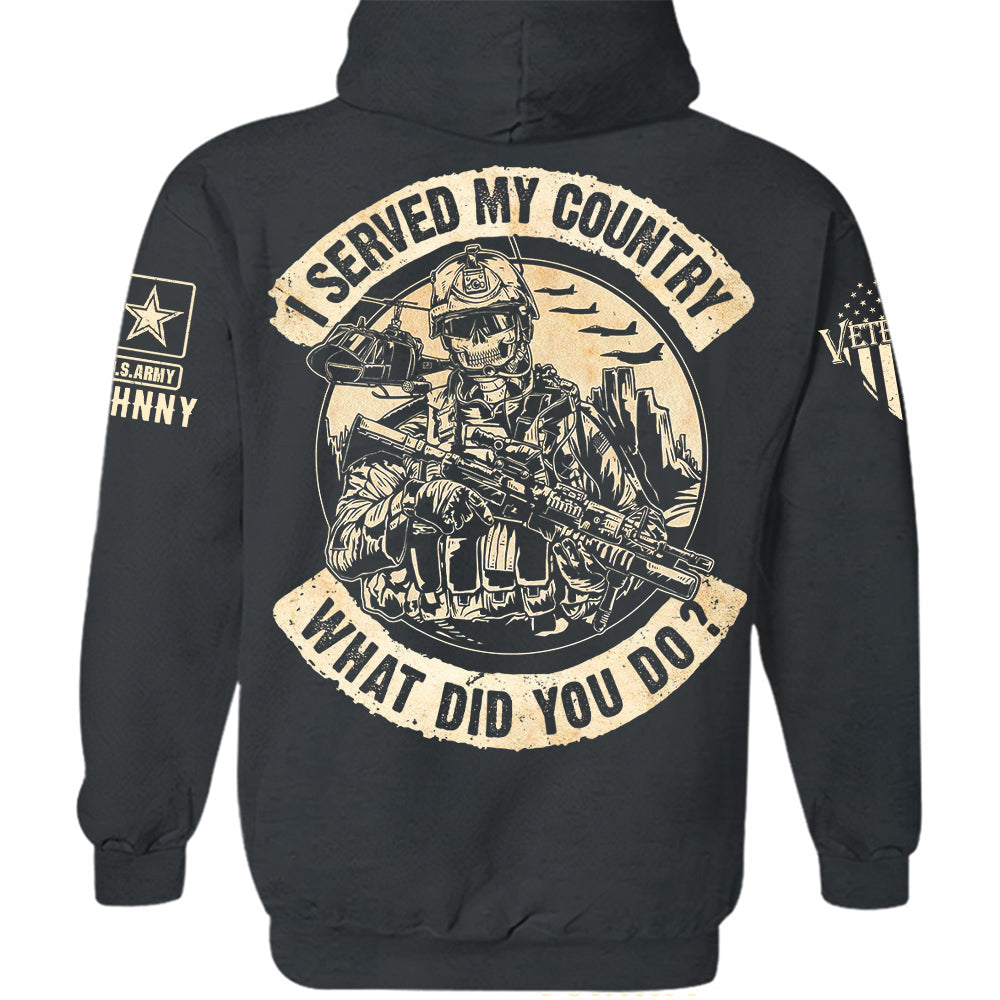 I Served My Country What Did You Do Personalized Shirt For Veteran H2511