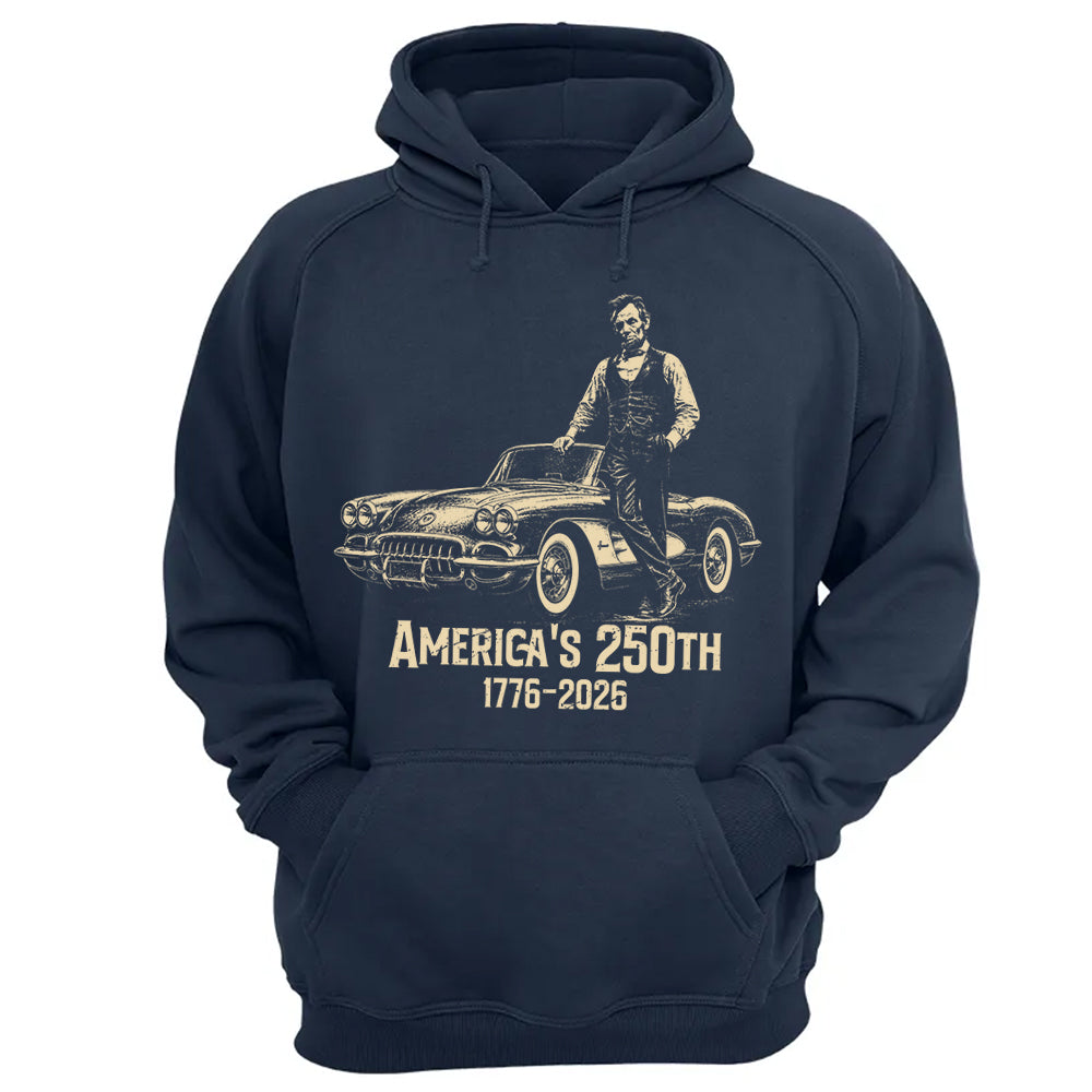 Custom Car Vintage 250 Years America Anniversary Shirt, Funny 4th of July Tee For Car Lovers VH01