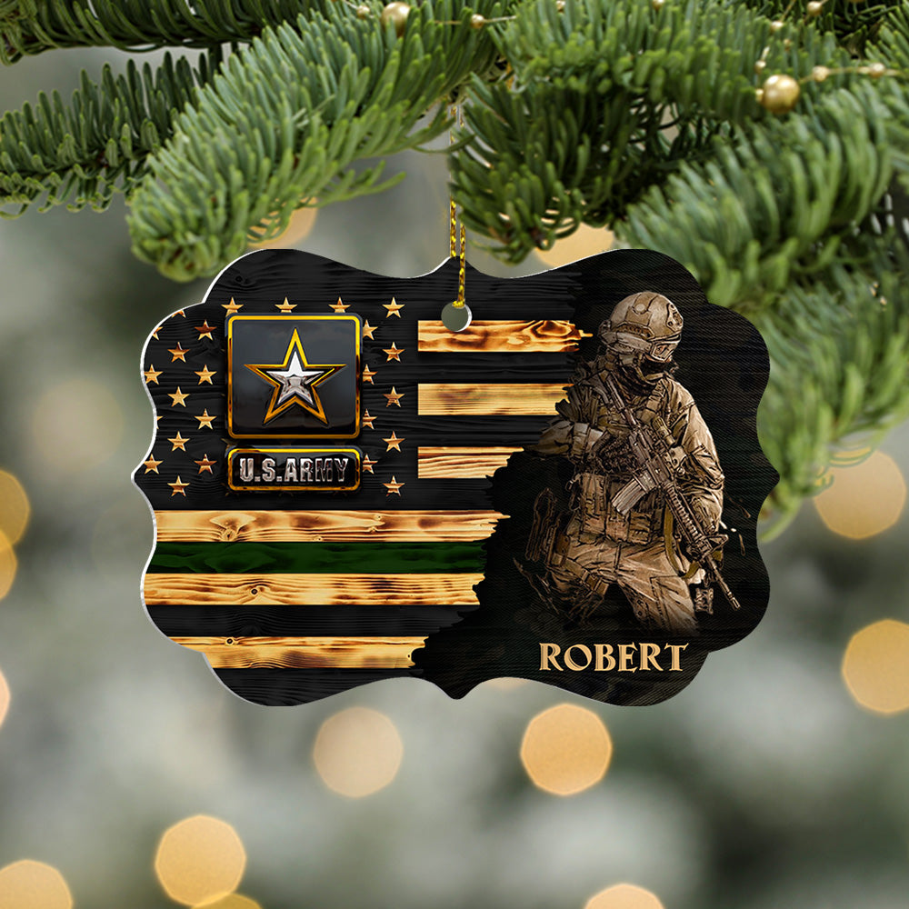 Personalized Gifts For Veteran Custom Ornament Gifts For Veteran Veteran Soldier On Duty Ornament H2511