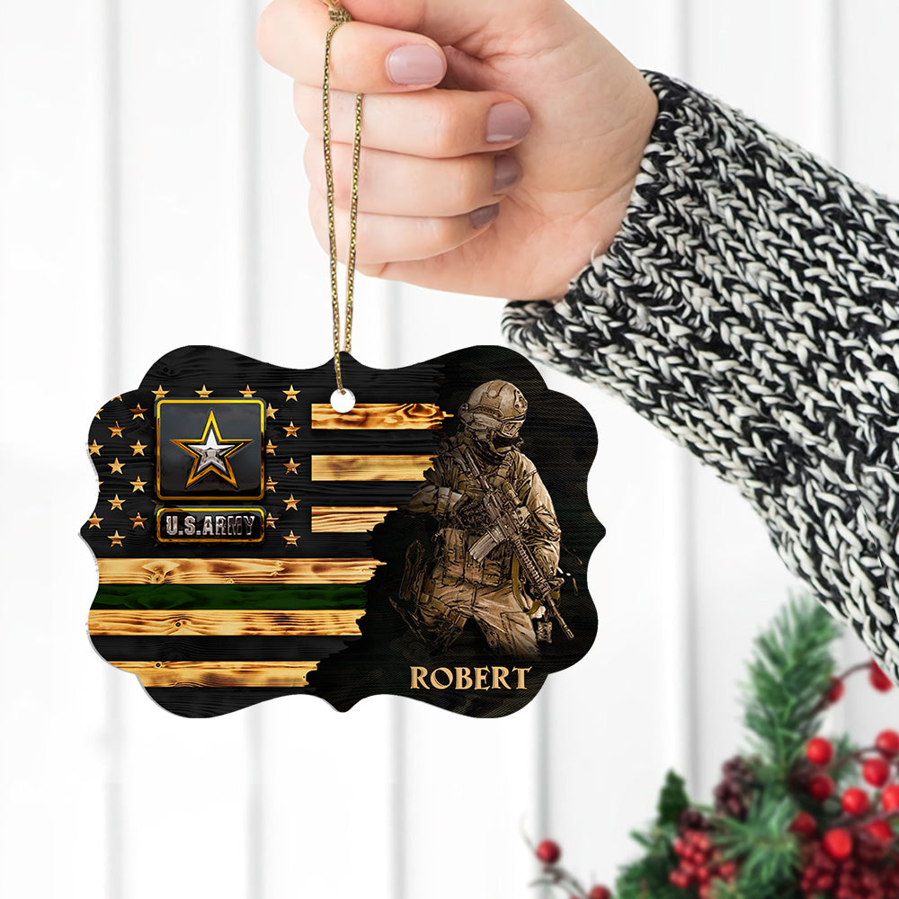Personalized Gifts For Veteran Custom Ornament Gifts For Veteran Veteran Soldier On Duty Ornament H2511