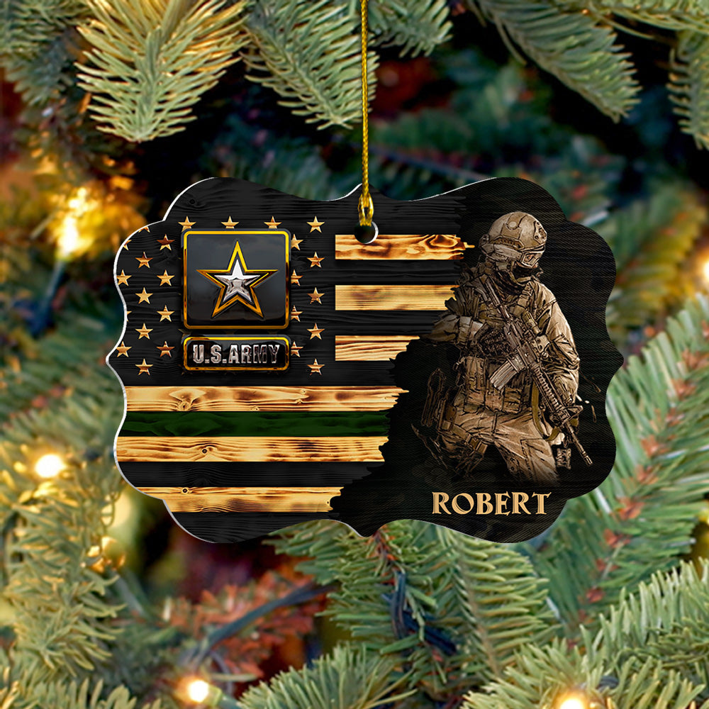 Personalized Gifts For Veteran Custom Ornament Gifts For Veteran Veteran Soldier On Duty Ornament H2511