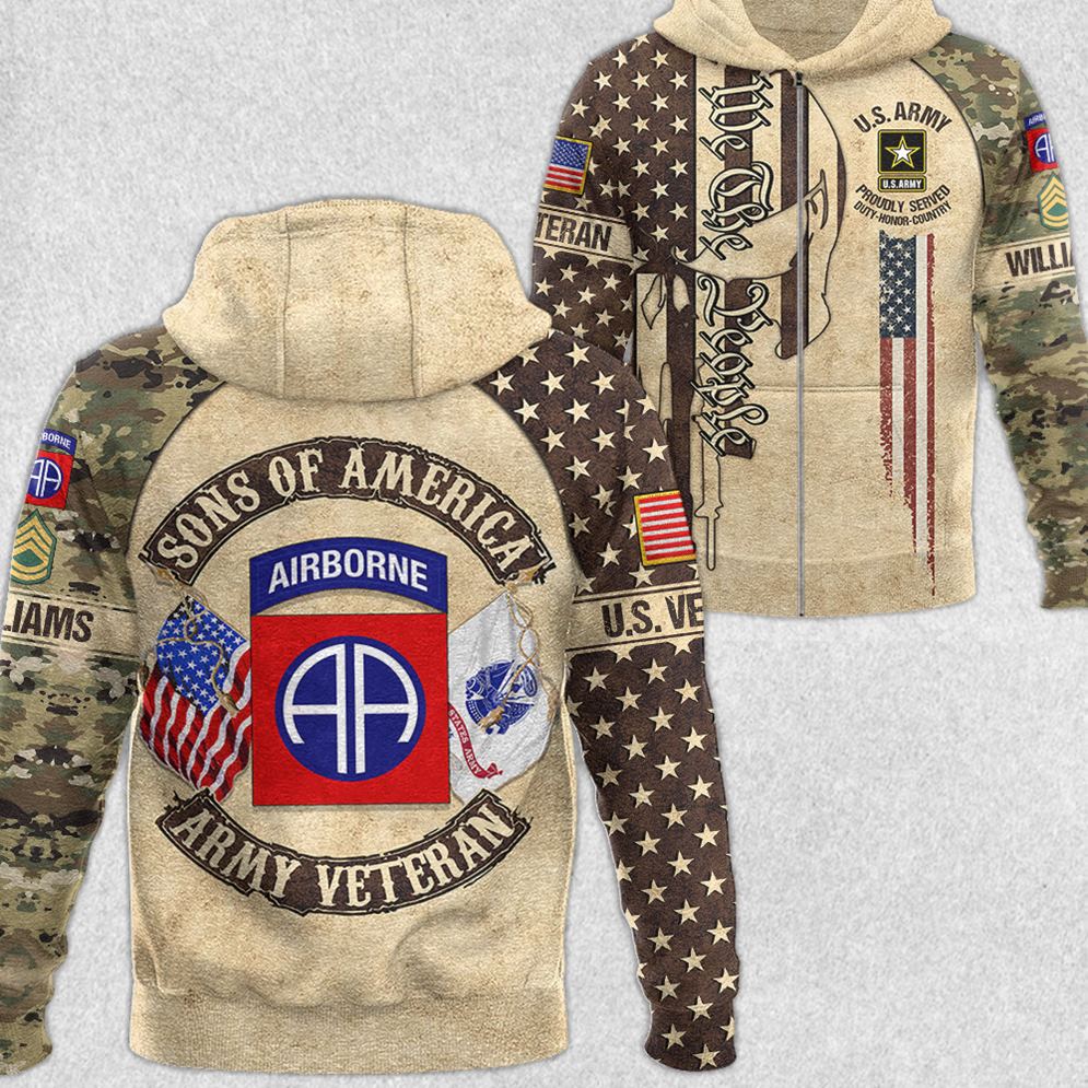 All Over Print Shirt Custom Division Logo Sons Of America Vintage Shirt For Veteran H2511