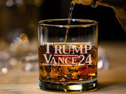 Trump Vance Trump Supporter Whiskey Glass H2511 