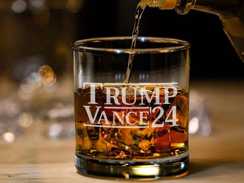 Trump Vance Trump Supporter Whiskey Glass H2511 