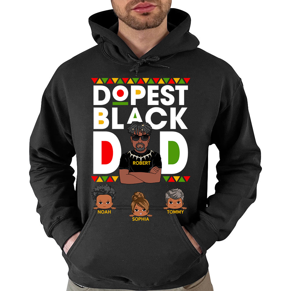 Dopest Black Dad Personalized Shirt For Dad Father's Day Gift H2511