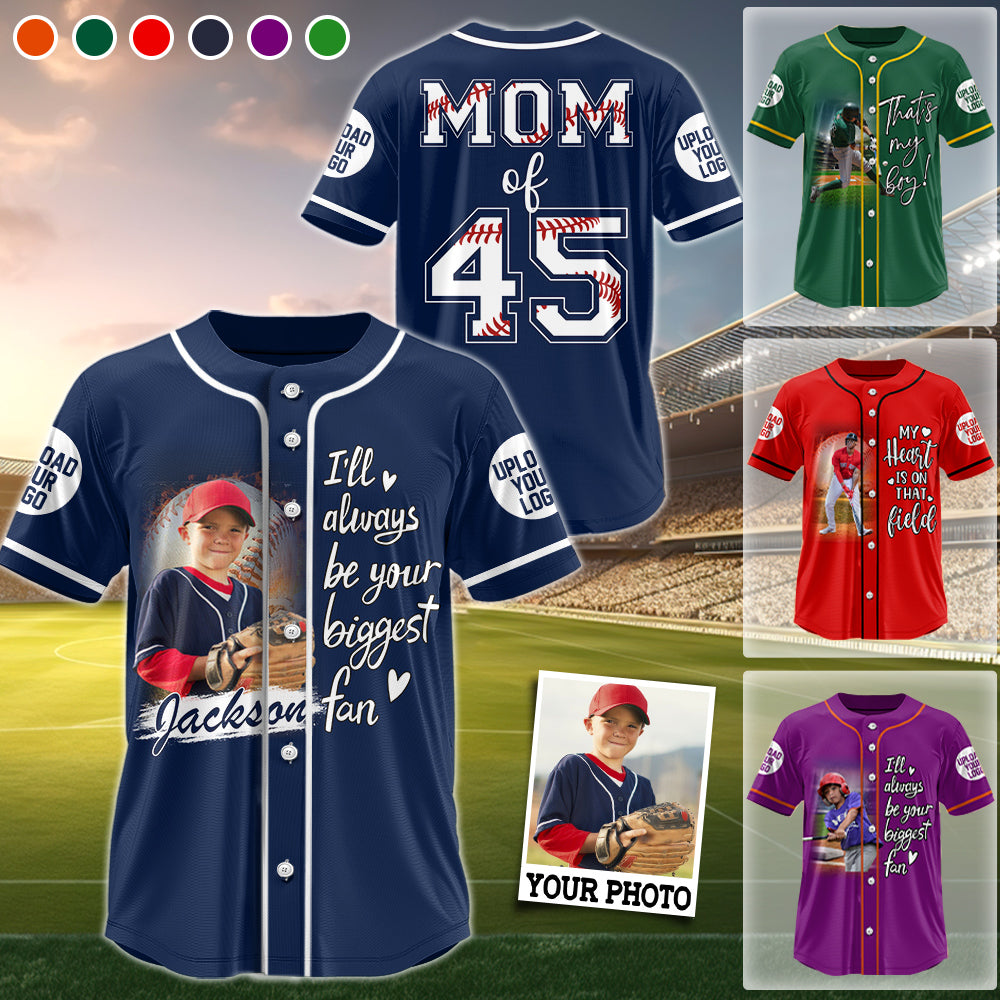 I Will Always Be Your Biggest Fan Personalized Baseball Jersey Gift For Baseball Lovers Custom Photo Baseball Players H2511 Trna