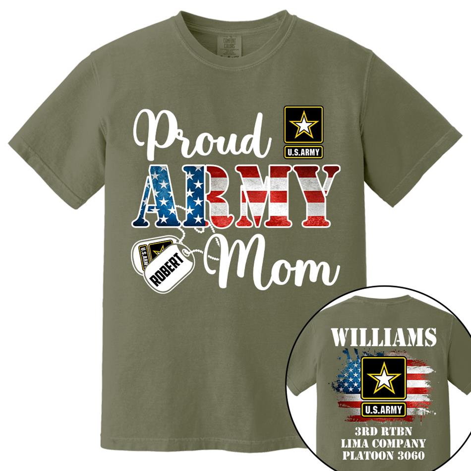 Proud Army Mom Custom Shirt Hoodie Gift For Proud Mom Dad Support Our Troops Shirt H2511