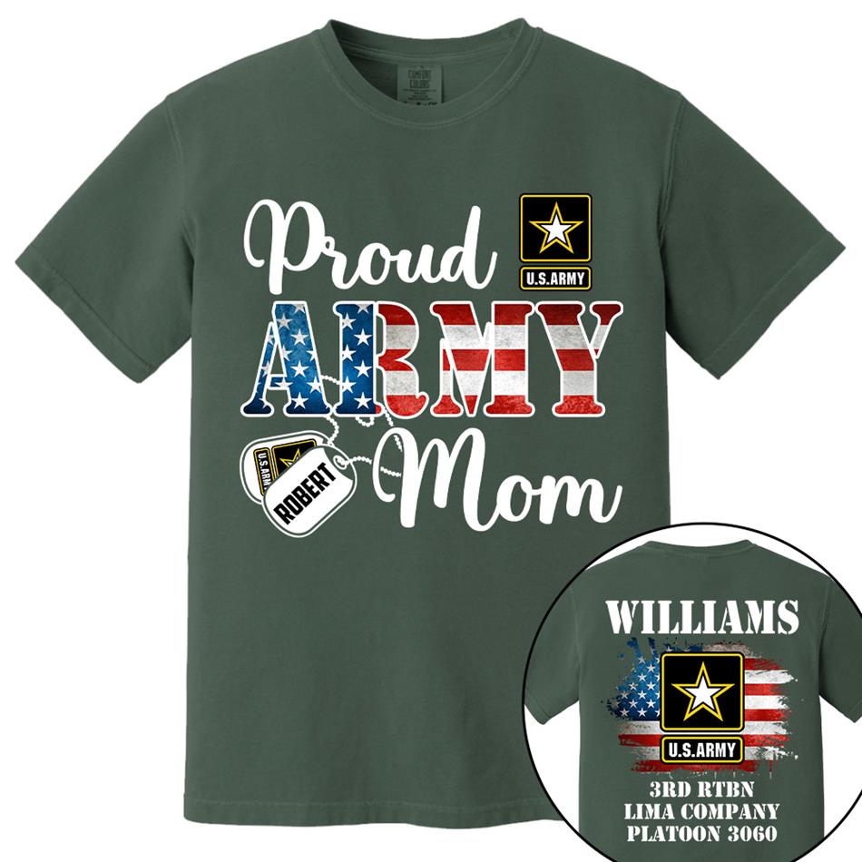 Proud Army Mom Custom Shirt Hoodie Gift For Proud Mom Dad Support Our Troops Shirt H2511