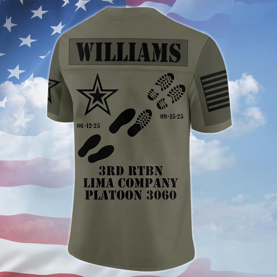 Proud Army Mom Dad Vr2 Personalized Jersey Football For Military Family Shirt Gift Graduation Jersey H2511 Trna