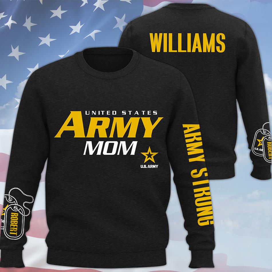 Custom Proud Army Mom Dad Personalized All Over Print Shirt Hoodie Gift For US Military Mom Dad Graduation Day Proud Shirt H2511 Trna
