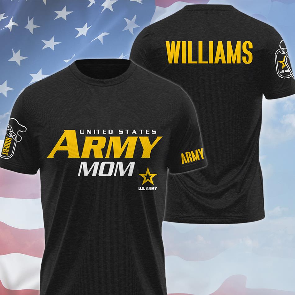 Custom Proud Army Mom Dad Personalized All Over Print Shirt Hoodie Gift For US Military Mom Dad Graduation Day Proud Shirt H2511 Trna