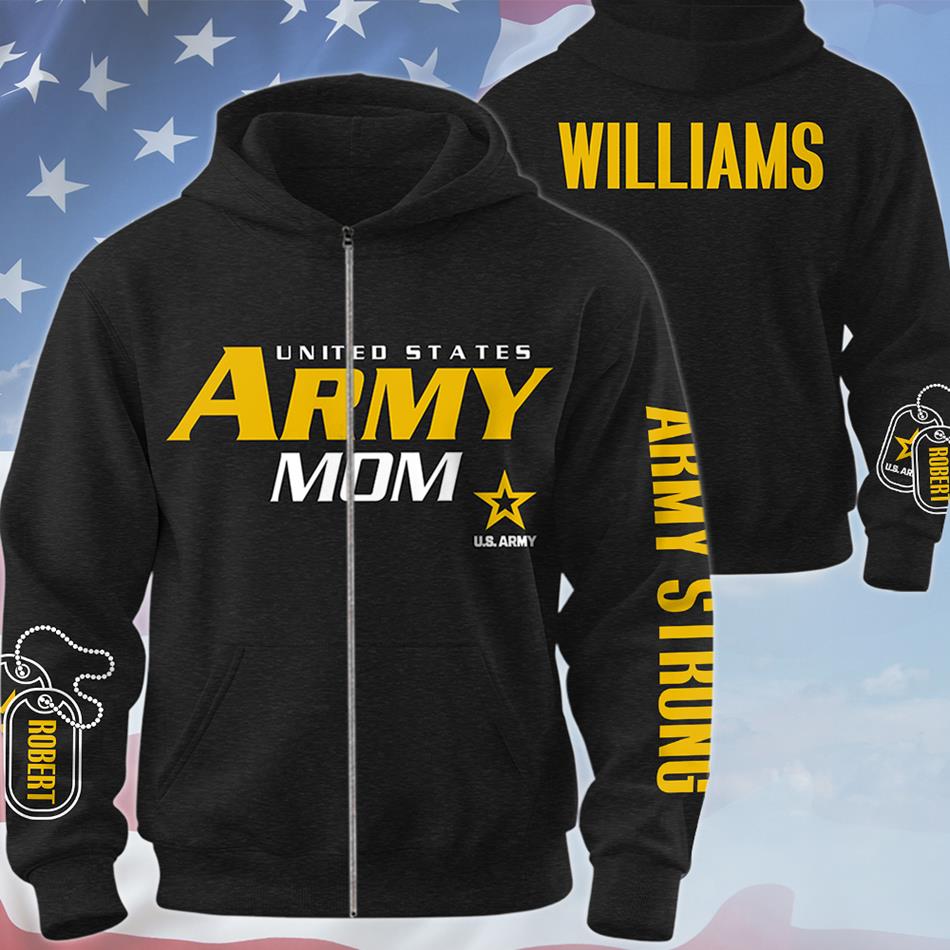 Custom Proud Army Mom Dad Personalized All Over Print Shirt Hoodie Gift For US Military Mom Dad Graduation Day Proud Shirt H2511 Trna