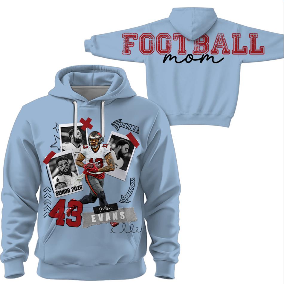 Personalized Senior Football Mom Shirt Sweatshirt Hoodie – Custom Player Photo, Name & Number Game Day For Football Mom Dad Mama H2511 Trna