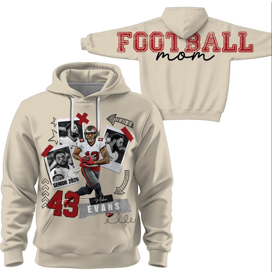Personalized Senior Football Mom Shirt Sweatshirt Hoodie – Custom Player Photo, Name & Number Game Day For Football Mom Dad Mama H2511 Trna