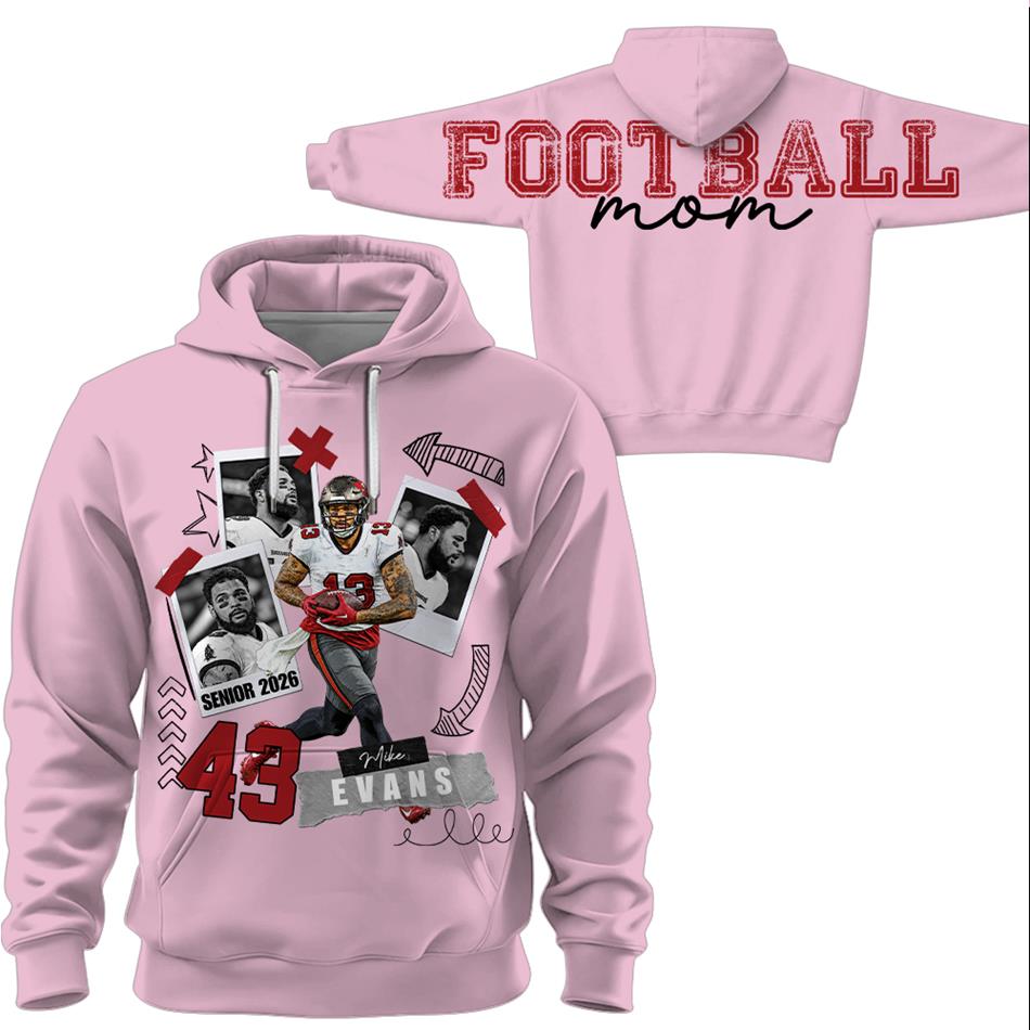 Personalized Senior Football Mom Shirt Sweatshirt Hoodie – Custom Player Photo, Name & Number Game Day For Football Mom Dad Mama H2511 Trna