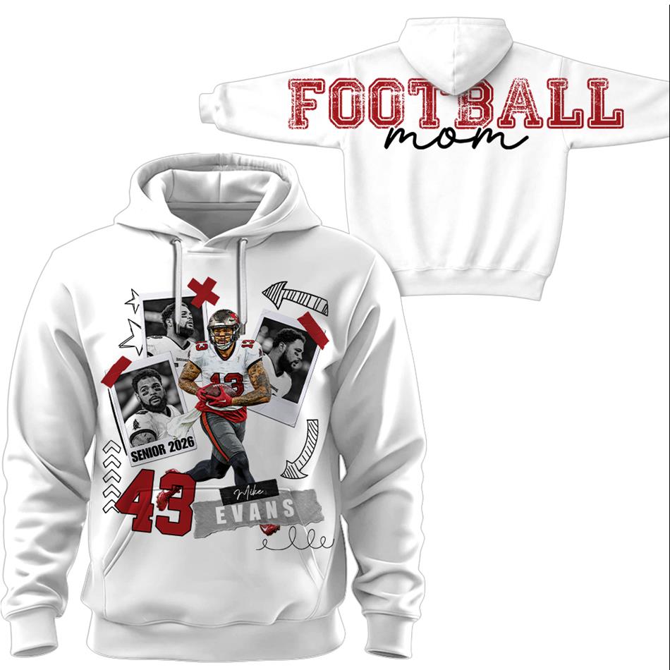 Personalized Senior Football Mom Shirt Sweatshirt Hoodie – Custom Player Photo, Name & Number Game Day For Football Mom Dad Mama H2511 Trna