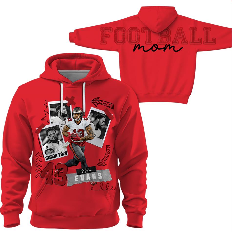 Personalized Senior Football Mom Shirt Sweatshirt Hoodie – Custom Player Photo, Name & Number Game Day For Football Mom Dad Mama H2511 Trna