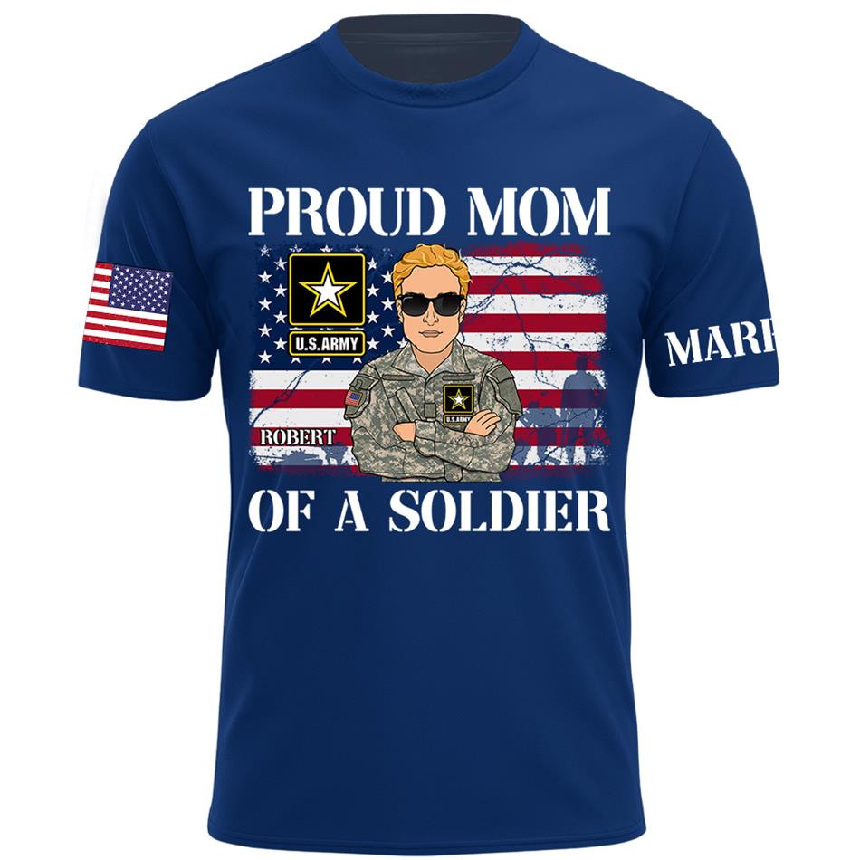 Proud Mom Dad Of A Soldier Custom Shirt For Military Mom Dad Grandma Family Members H2511 Trna