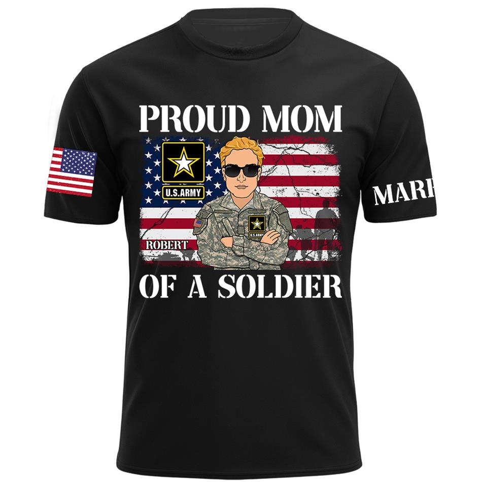 Proud Mom Dad Of A Soldier Custom Shirt For Military Mom Dad Grandma Family Members H2511 Trna