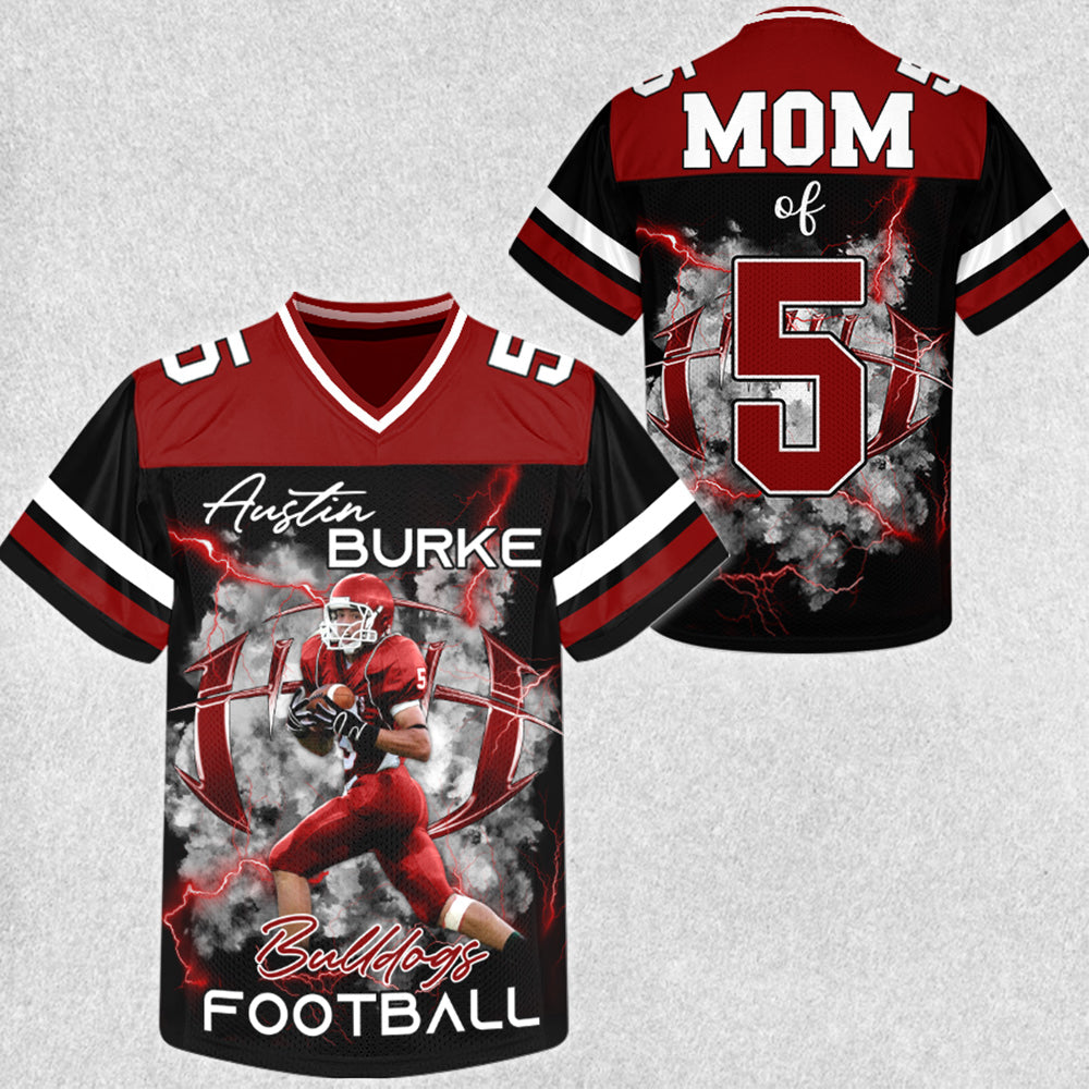 Personalied Football Jersey Shirt For Football Family Custom Photo Game Day Family Shirt H2511