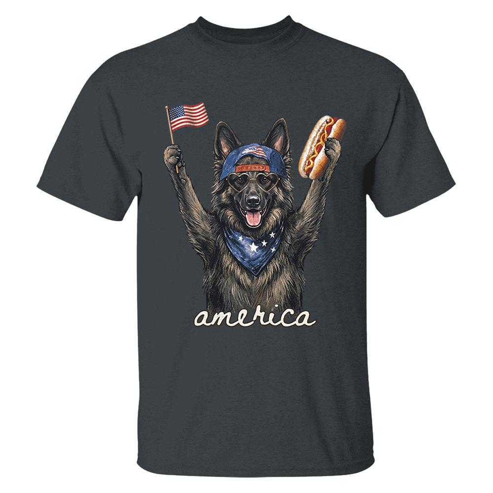 Personalized Dog Cat Photo T-Shirt – Patriotic USA Gift Shirt