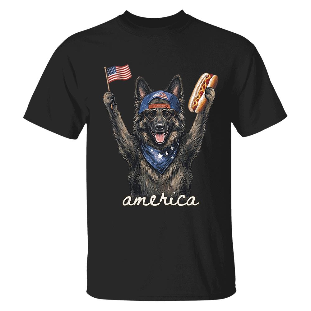 Personalized Dog Cat Photo T-Shirt – Patriotic USA Gift Shirt