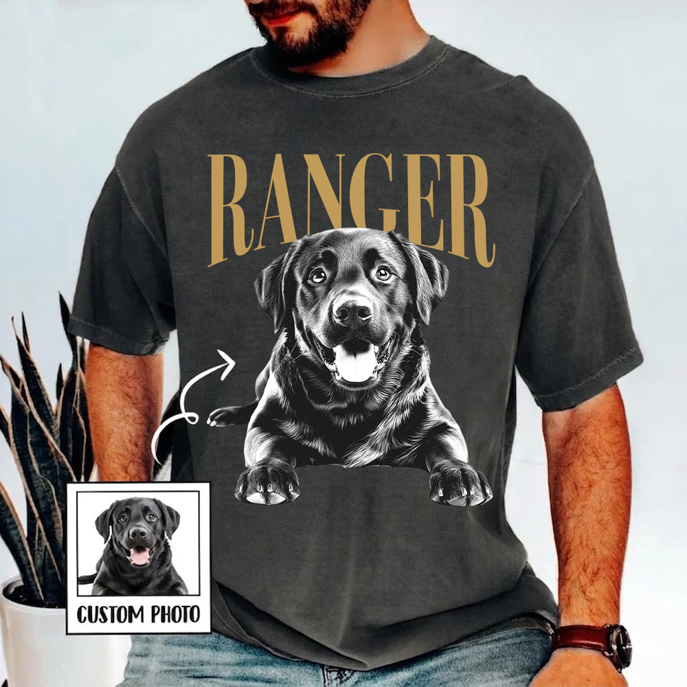 Custom Photo Dog Dad Shirt Custom Photo and Name Pet Shirt, Cat Dad Shirt, Dog Dad Father's Day Gifts, Father's Day Gift For Husband Vh01 
