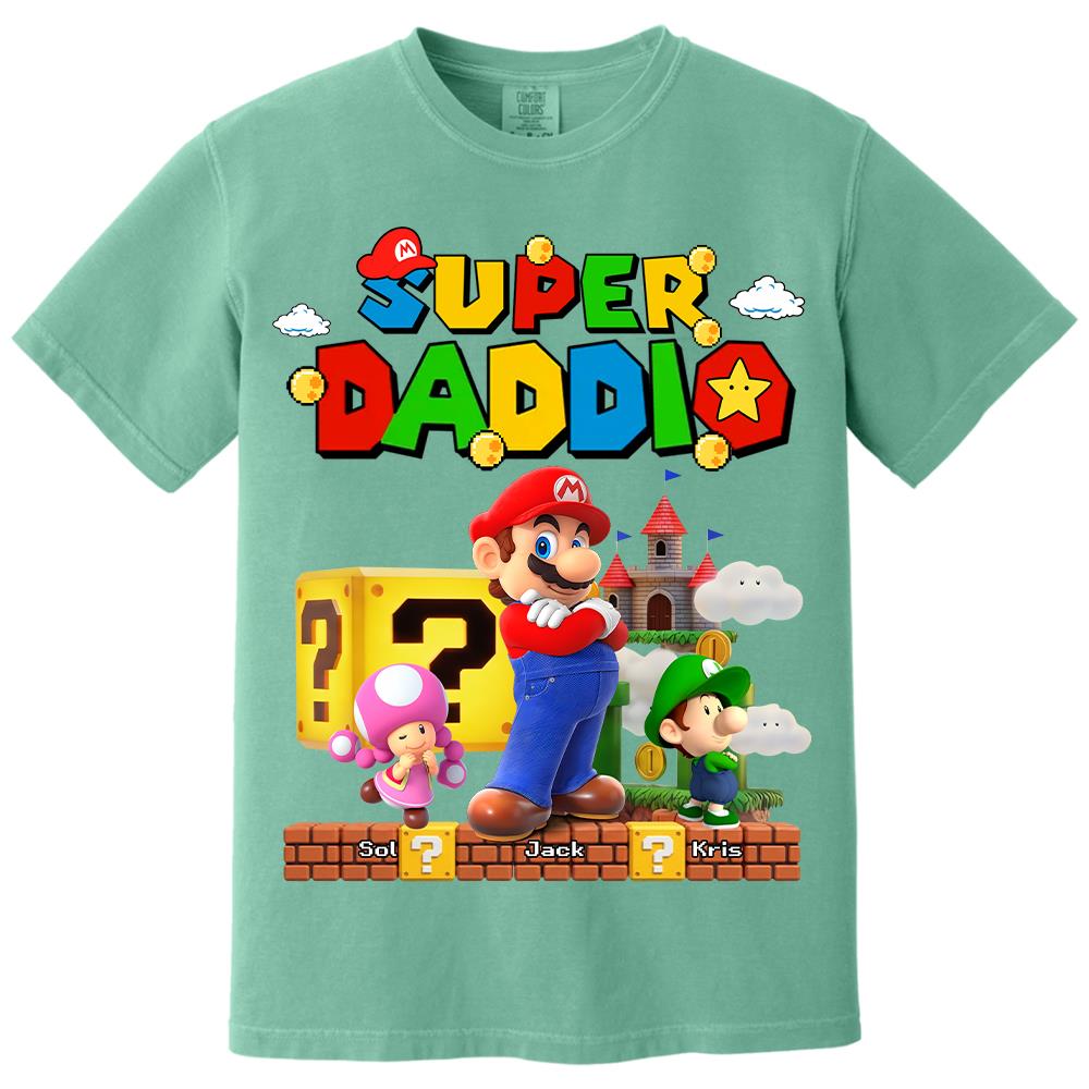 Best Dad Ever Super Daddio, Personalized Daddio Shirt Custom Kids Name, Gift For Dad, Gift For Father's Day Vr2 MI209 Hv01