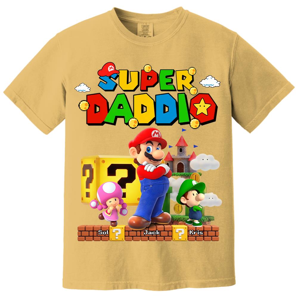 Best Dad Ever Super Daddio, Personalized Daddio Shirt Custom Kids Name, Gift For Dad, Gift For Father's Day Vr2 MI209 Hv01