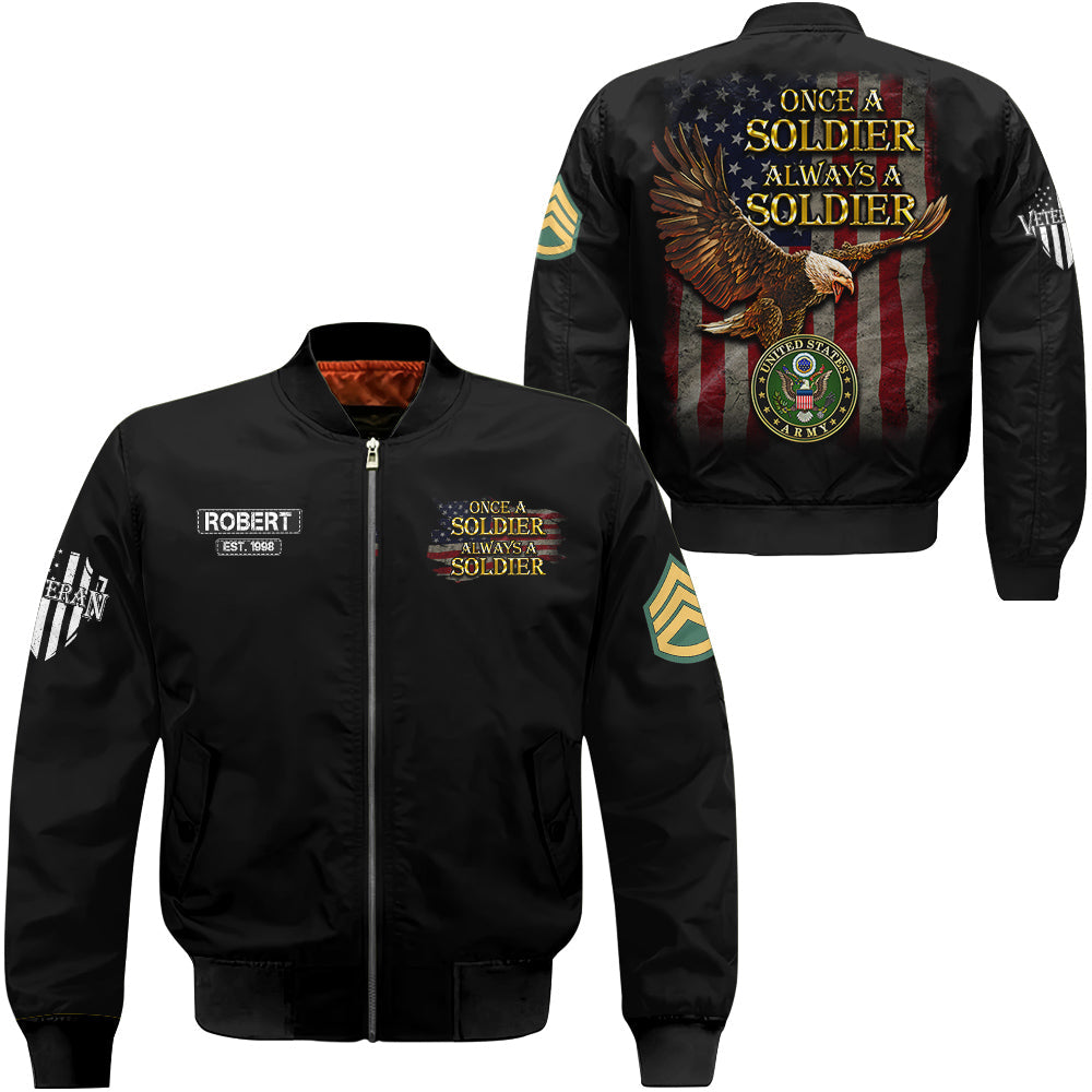 Personalized Shirt Once A Soldier Always A Soldier Custom All Branches Shirt For Veteran H2511