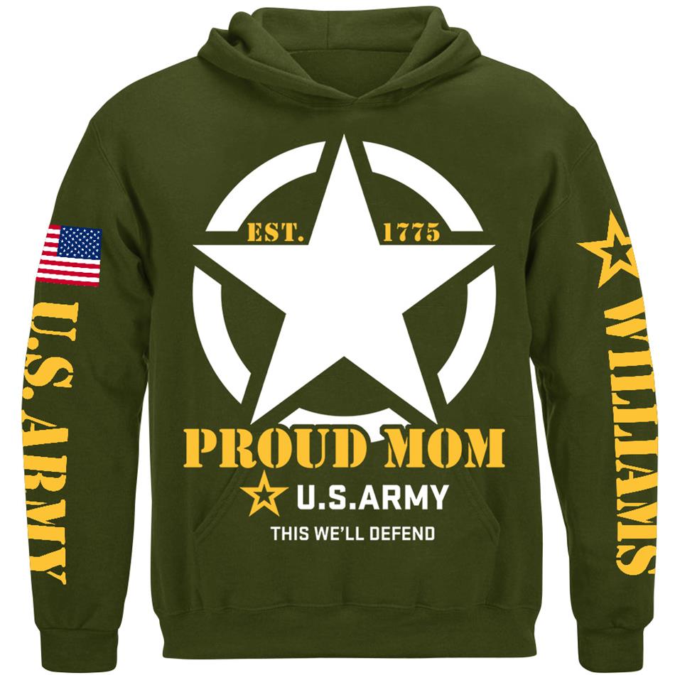 US Army Proud Mom Custom Shirt For US Military Family Members Proud Family Shirt Red Fridays Shirt  H2511 Trna