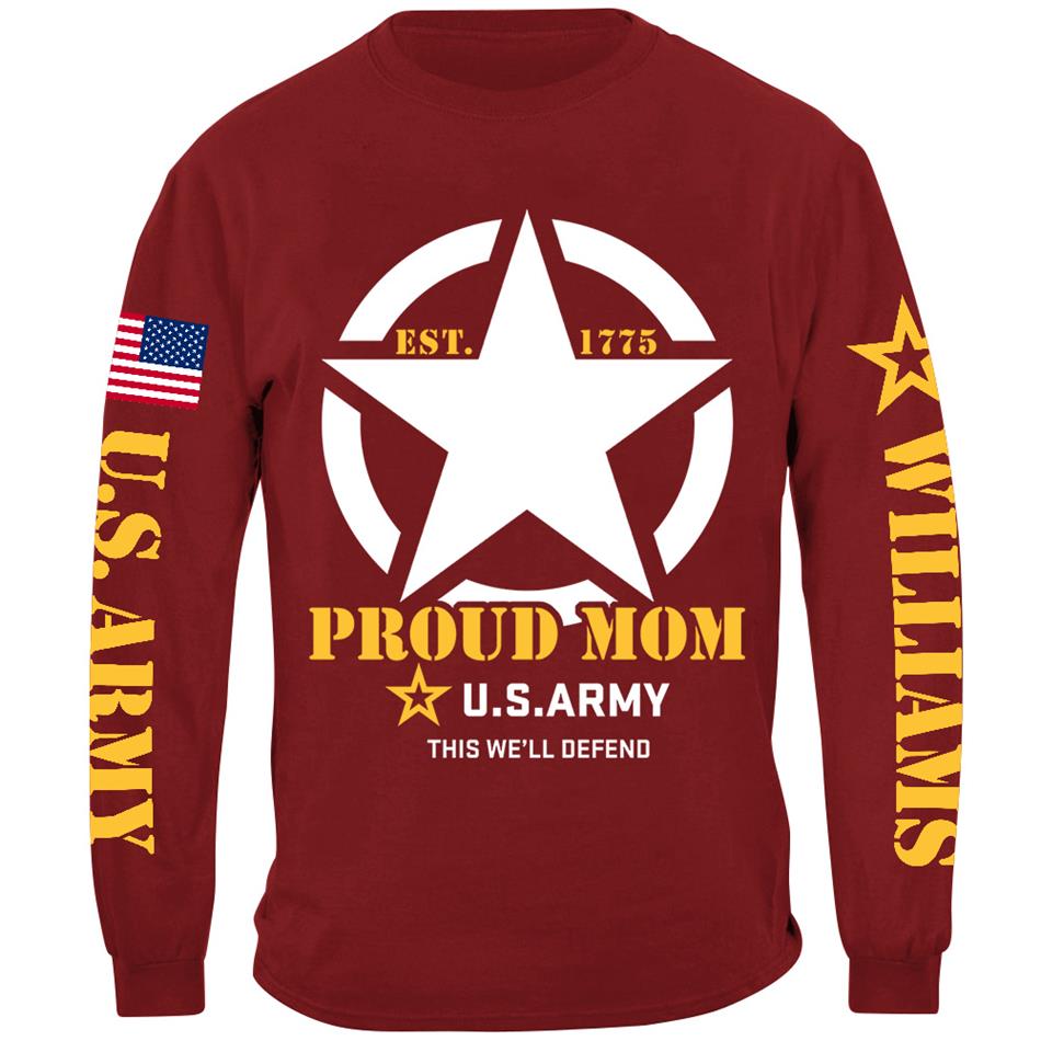 US Army Proud Mom Custom Shirt For US Military Family Members Proud Family Shirt Red Fridays Shirt  H2511 Trna