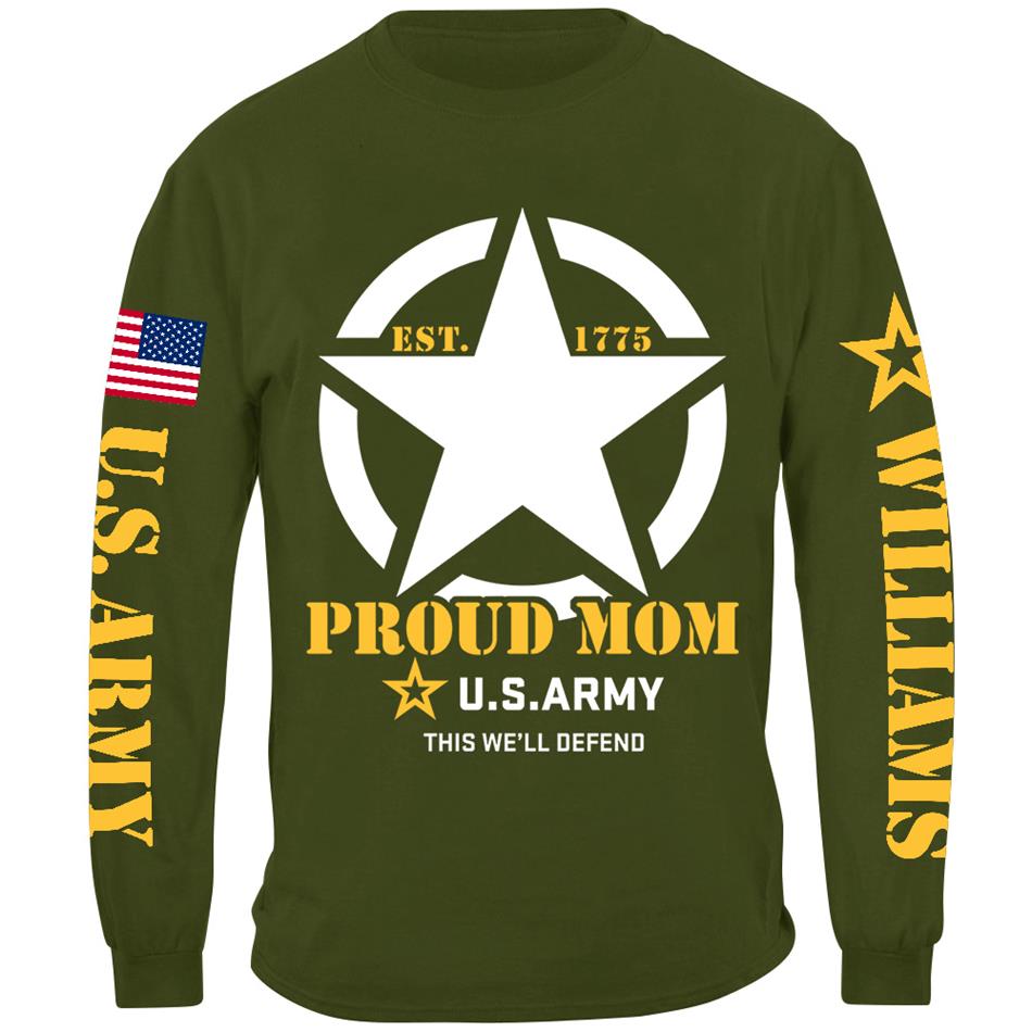 US Army Proud Mom Custom Shirt For US Military Family Members Proud Family Shirt Red Fridays Shirt  H2511 Trna