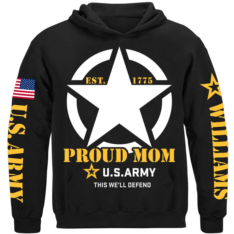 US Army Proud Mom Custom Shirt For US Military Family Members Proud Family Shirt Red Fridays Shirt  H2511 Trna