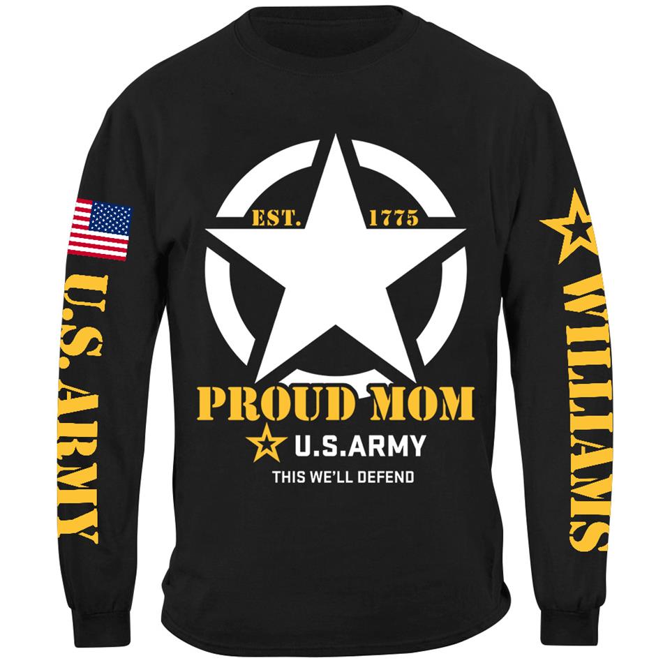 US Army Proud Mom Custom Shirt For US Military Family Members Proud Family Shirt Red Fridays Shirt  H2511 Trna