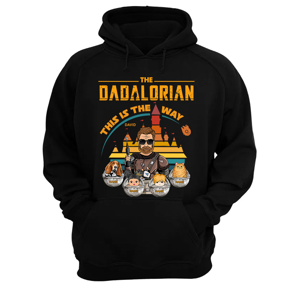 The Dadalorian/Momalorian This Is The Way - Personalized Shirt For Dad/Mom - Custom Kid Dog New Version