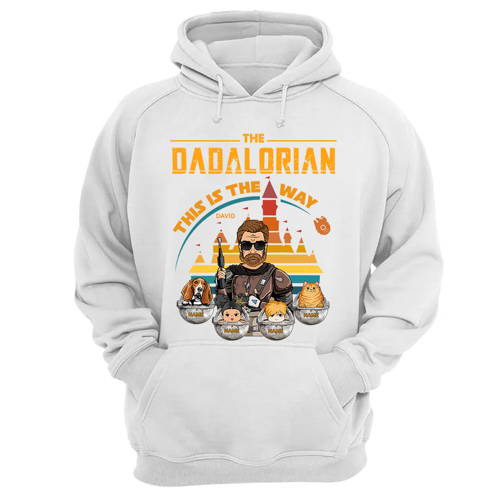 The Dadalorian/Momalorian This Is The Way - Personalized Shirt For Dad/Mom - Custom Kid Dog New Version