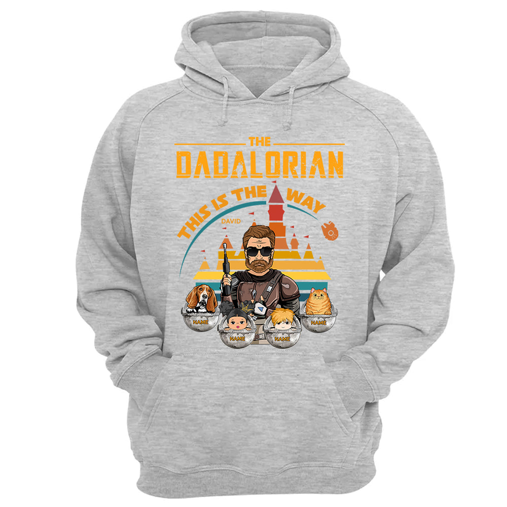 The Dadalorian/Momalorian This Is The Way - Personalized Shirt For Dad/Mom - Custom Kid Dog New Version