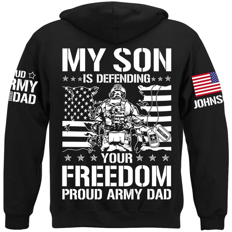 My Son Is Defending Your Freedom Proud Army Dad Custom Shirt For Proud Military Dad Mom Grandma Red Fridays Shirt H2511 Trna