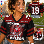 Custom Photo Cropped Football Jersey Shirt For Football Family Game Day Shirt H2511 Trna