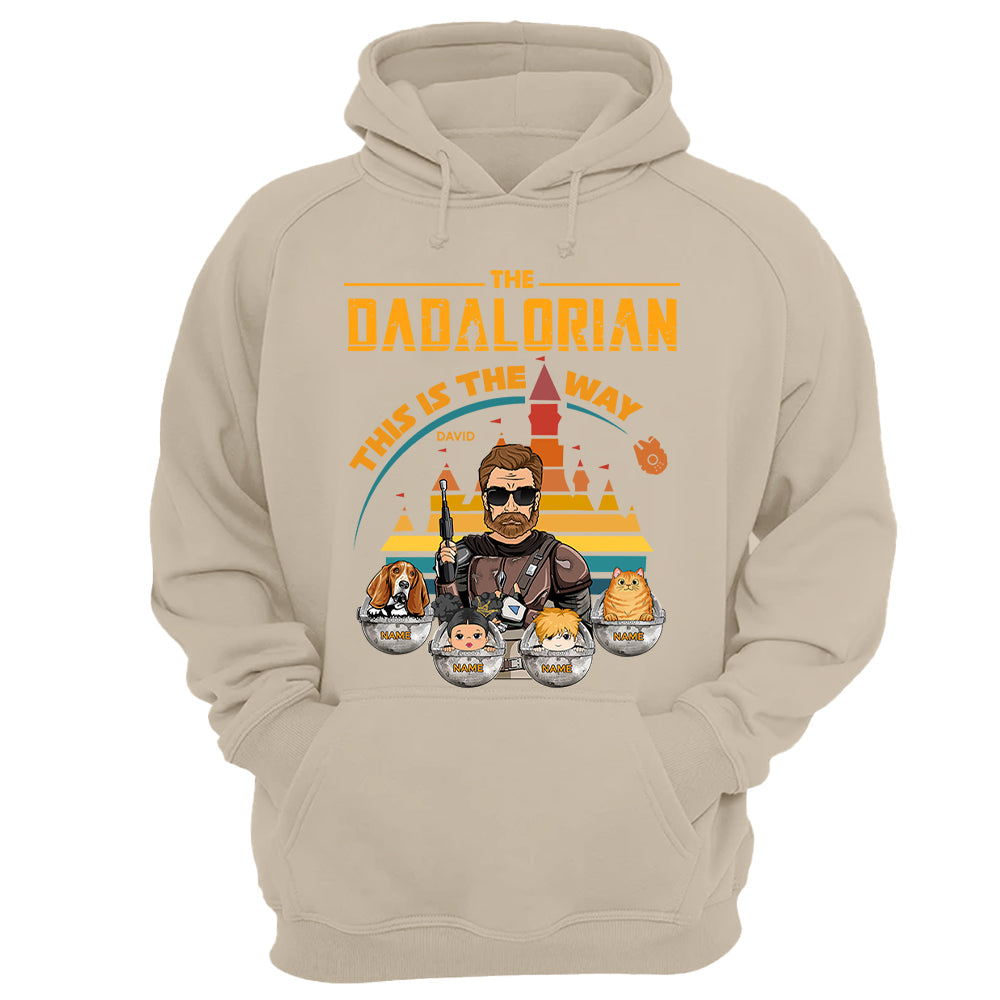 The Dadalorian/Momalorian This Is The Way - Personalized Shirt For Dad/Mom - Custom Kid Dog New Version
