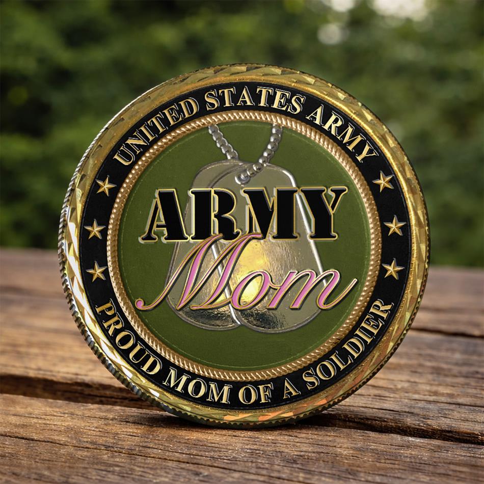 Proud Mother Of A Soldier Challenge Coin Custom Coin Military Family Members H2511 Trna