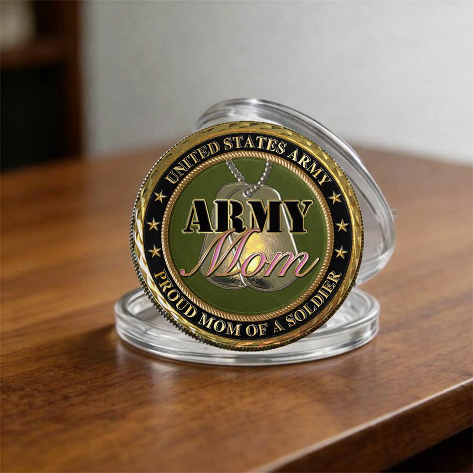 Proud Mother Of A Soldier Challenge Coin Custom Coin Military Family Members H2511 Trna