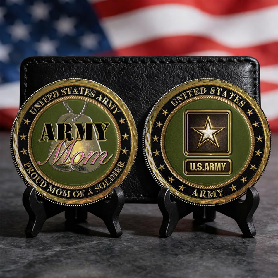 Proud Mother Of A Soldier Challenge Coin Custom Coin Military Family Members H2511 Trna