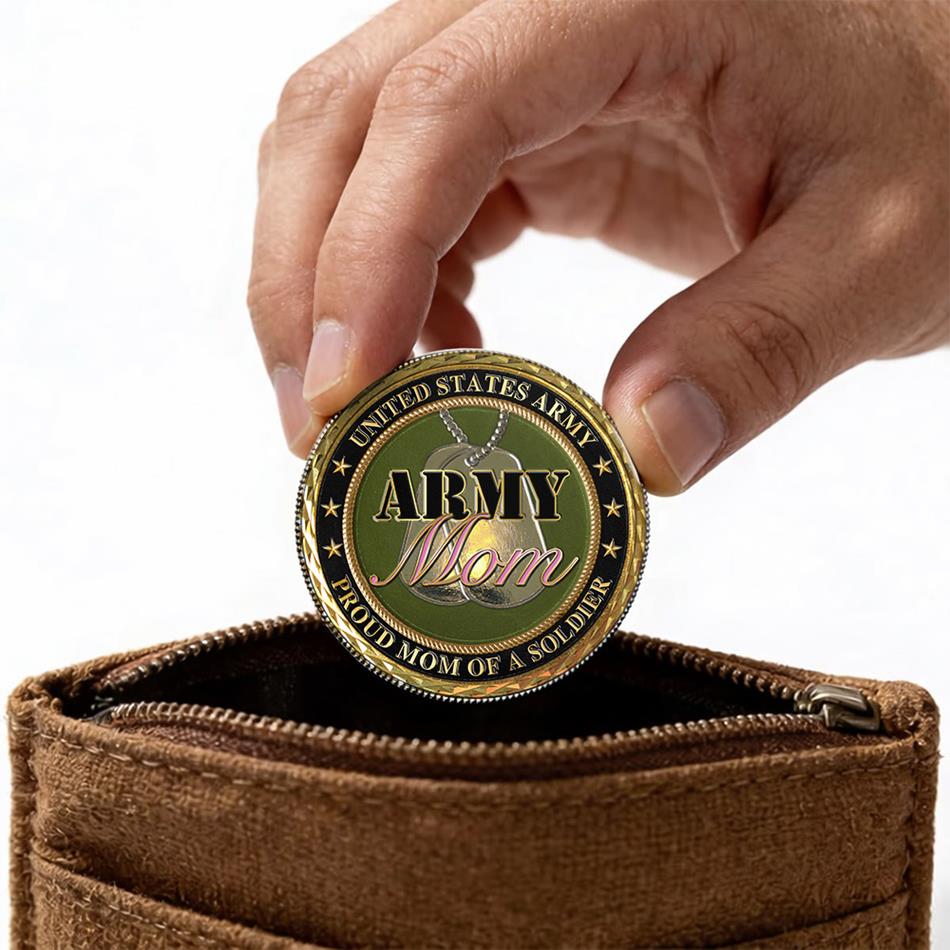 Proud Mother Of A Soldier Challenge Coin Custom Coin Military Family Members H2511 Trna