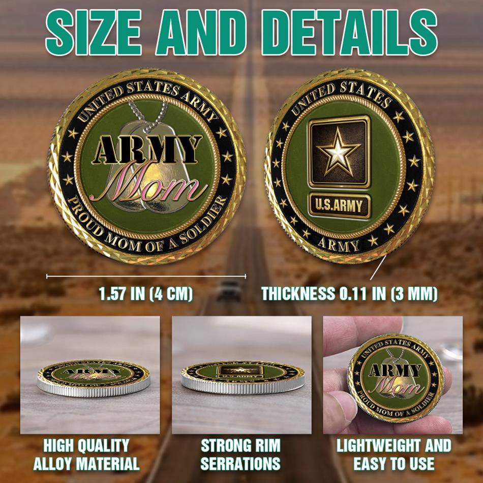 Proud Mother Of A Soldier Challenge Coin Custom Coin Military Family Members H2511 Trna
