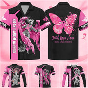 Faith Hope Love Breast Cancer Awareness All Over Print Shirt For Breast Cancer Warrior Survivor Pink Ribbon Butterfly H2511 Trna