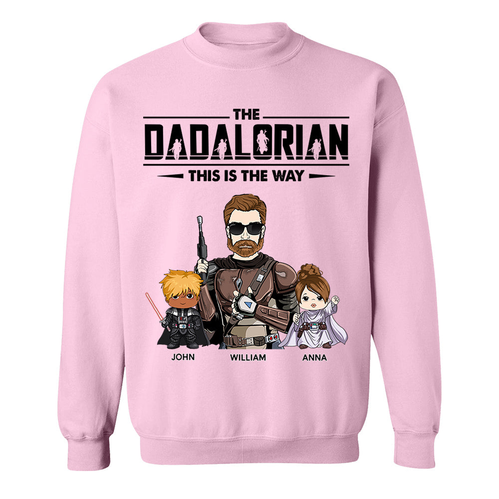 The Dadalorian This Is The Way Personalized Shirt Gift For Dad - Custom Nickname With Kids