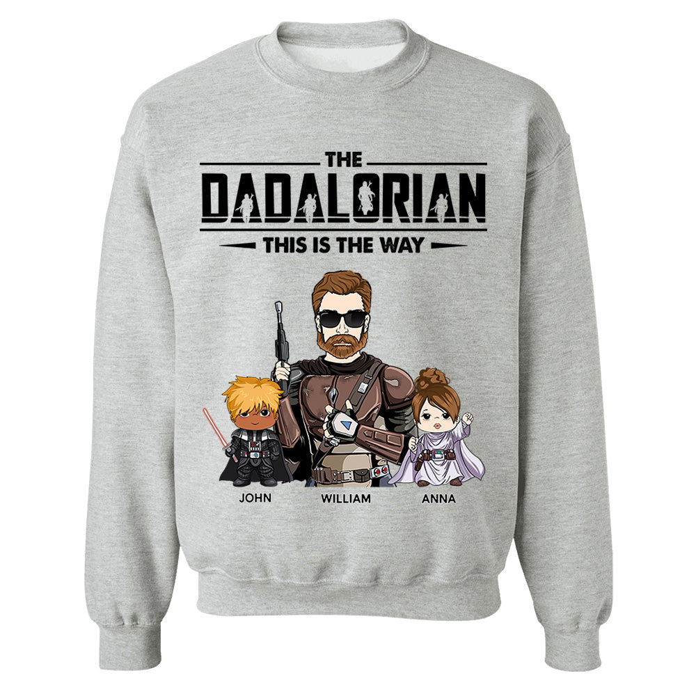 The Dadalorian This Is The Way Personalized Shirt Gift For Dad - Custom Nickname With Kids